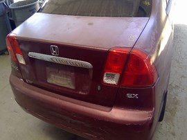 2003 HONDA CIVIC, BURGUNDY, EX, VTEC, 1.7L,  AT,  A25129